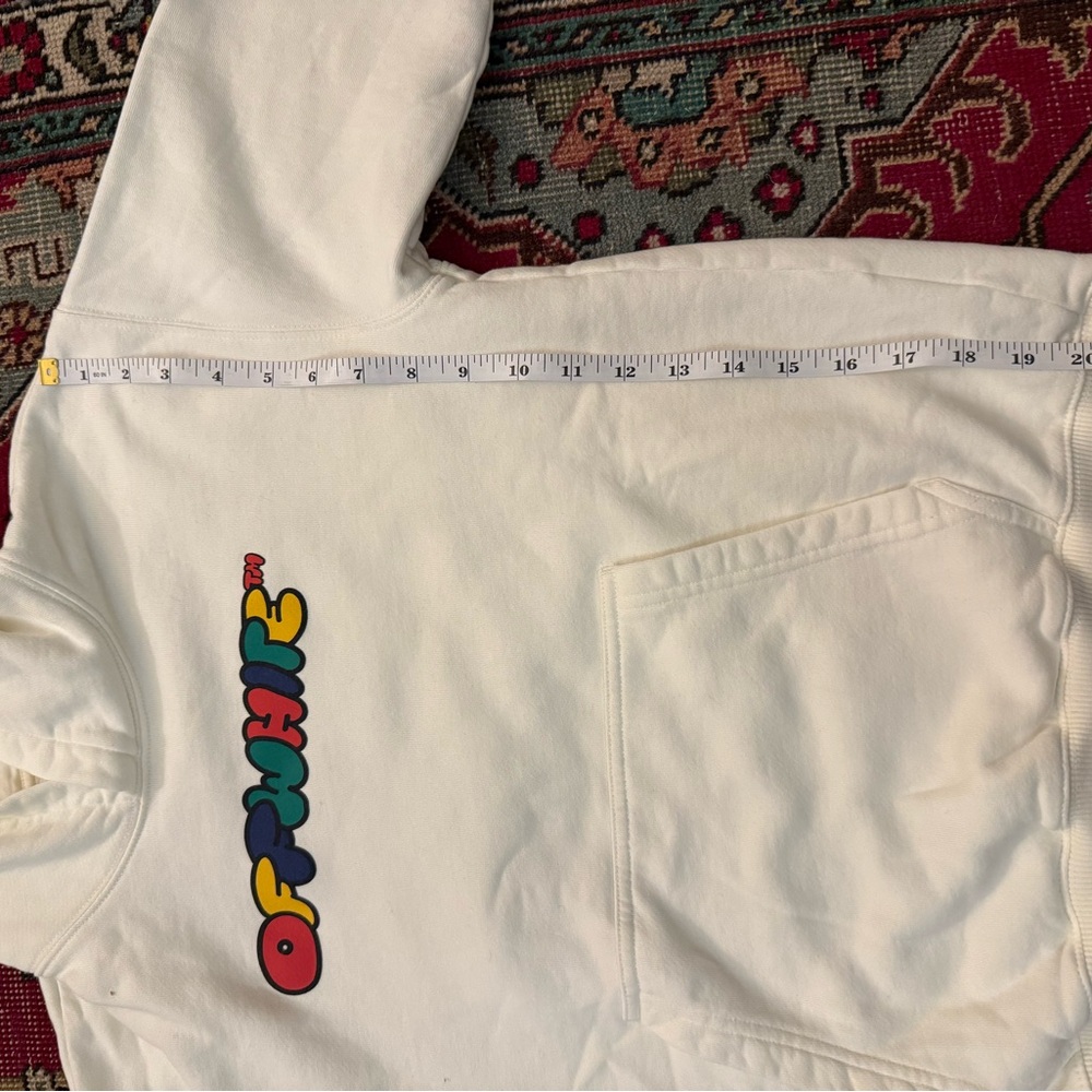 Off-White Cream Hoodie with Multicolor Logo - Picture 7 of 8